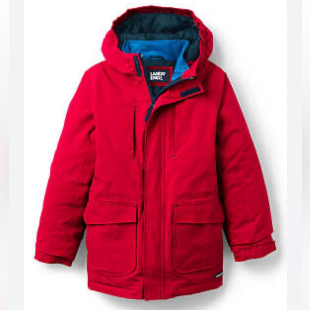 Lands' End Kids Red Puffer Jacket